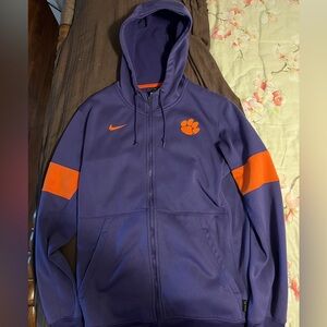 Clemson Tigers Jacket Mens Medium Purple Nike NCAA Football Dri Fit On Field M